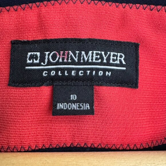 John Meyer Collection Women's Y2K Asymmetric Adjustable Classic Navy Blazer - 10 - Picture 7 of 9